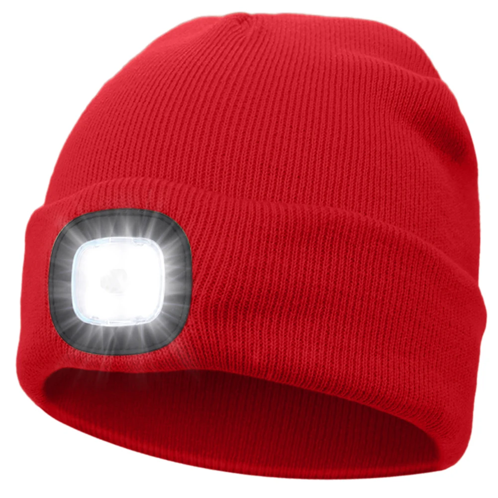 Gorro Con Tapa Led Recargable De Luz, Acrílico Suave | Envío Gratis