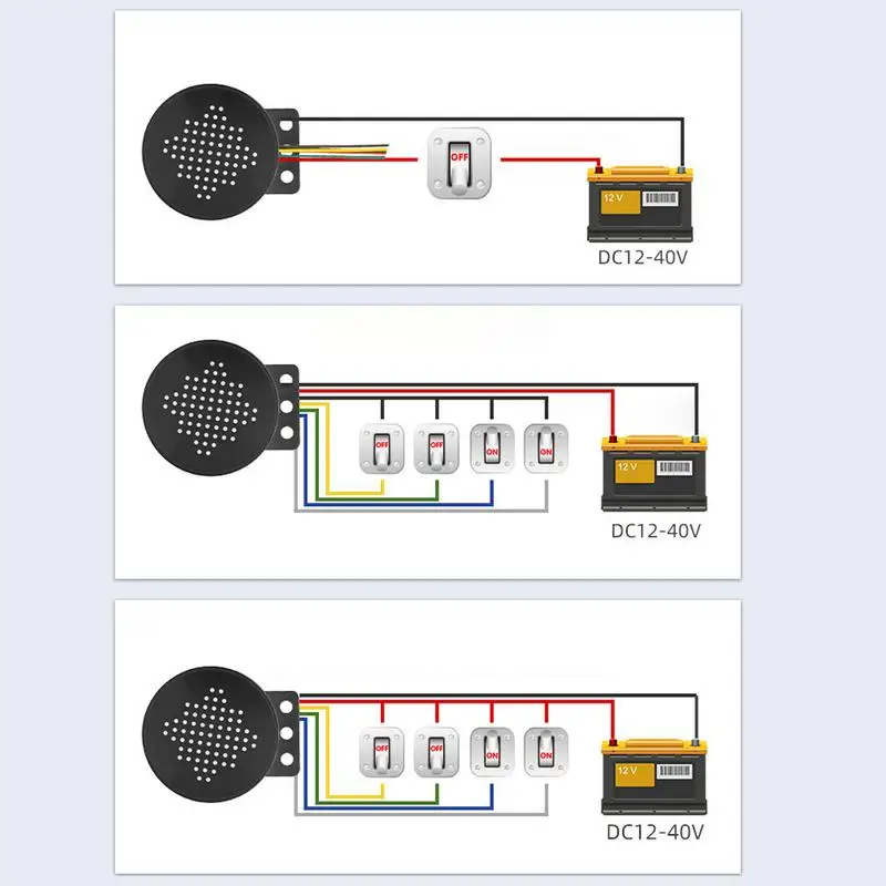 12V 24V Car Start Voice Custom 4 Channel Trigger Voice Speaker Prompter Sound Alarm Reverse Siren Buzzer Alarm Horn Beep General