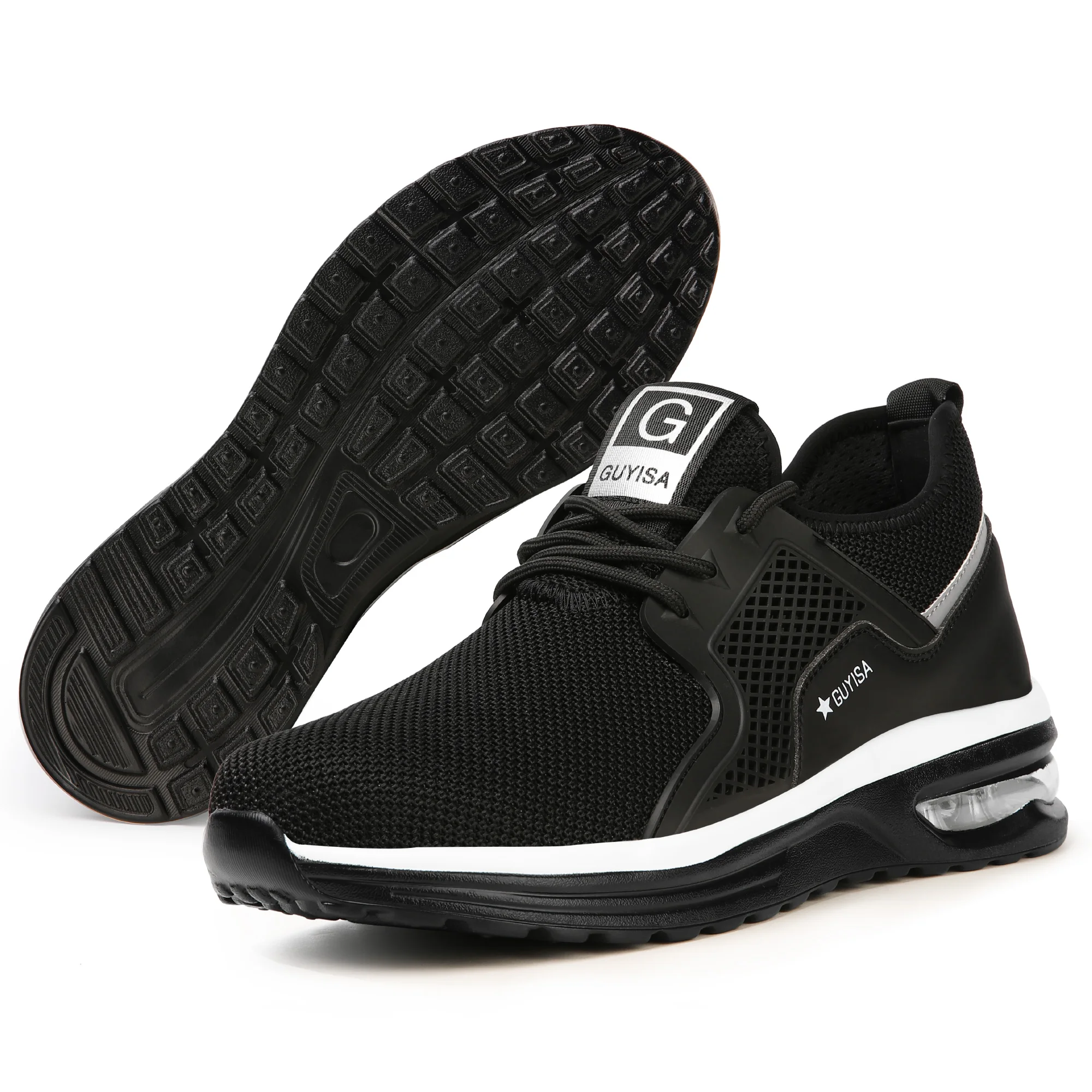 Men Work Safety Shoes Man Safeti Breathable Air Cushion Work Protective Sneakers Anti-Puncture Work Male Steel Toe Safety Boots