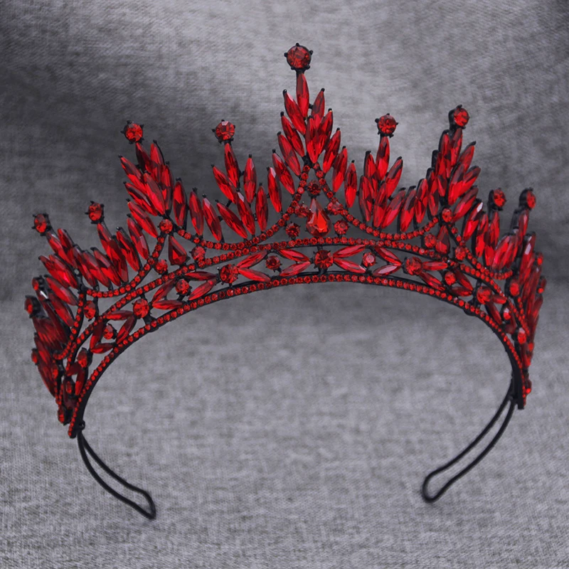 Elegant Green Tiaras and Crowns Princess Party Pageant Headwear Royal Queen Wedding Crown Hair Jewelry Bridal Accessories