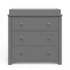 2-Piece Camden Nursery Set Convertible Crib & 3-Drawer Dresser Cool Gray Grows with Baby Sturdy Pine Wood Neutral Finishes Safe 5