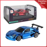 New Product Selling 1:43 Mini Size Rc Car Gold Plated With Lights Remote Control Racing Cars Model Charging Boys Toys For Child 1