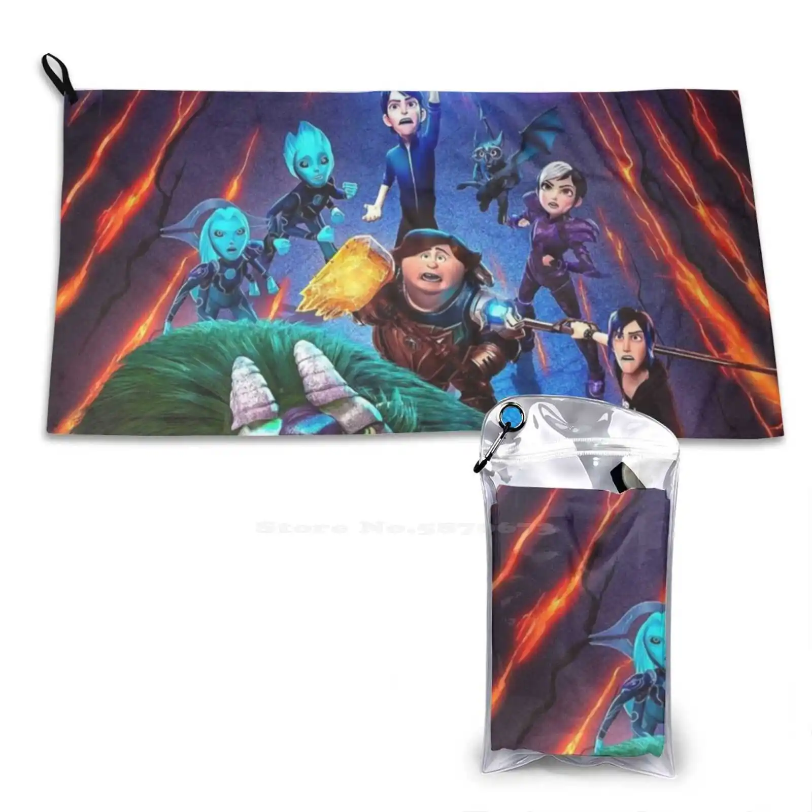 Trollhunters Rise Of The Titans Bagno Nuoto Scuola Viaggio Asciugamani Morbidi Trollhunters Rise Of The Titans Animation Anime