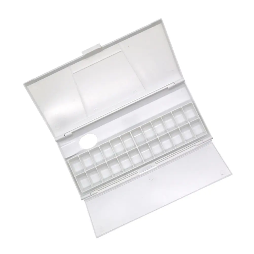 수채화 물감 상자 접이식 견고한 조개껍질 모양의 쉽게 열리는 다기능 혼합 색상 보관 케이스(예술가용)