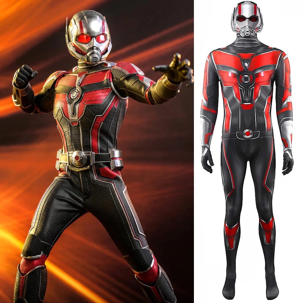 

Adult Superhero Ant Boy kids Scott Lang Cosplay costume Jumpsuit Halloween Role-playing Masquerade Costume Hero Bodysuit