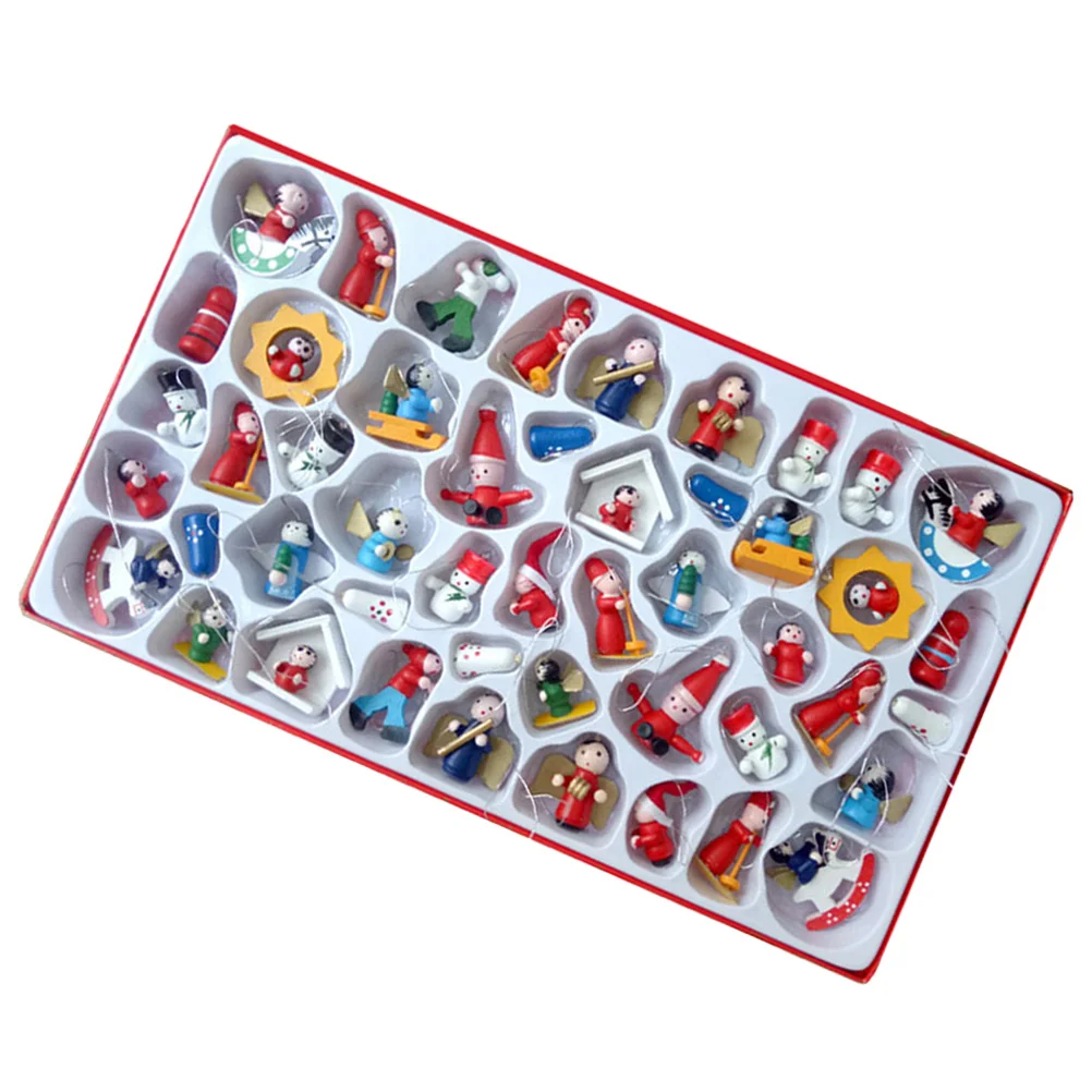 

48PCS/Set Mini Miniature Christmas Ornaments Christmas Tree Hanging Pendants Decorations Kid House Toys Bulk Ornaments