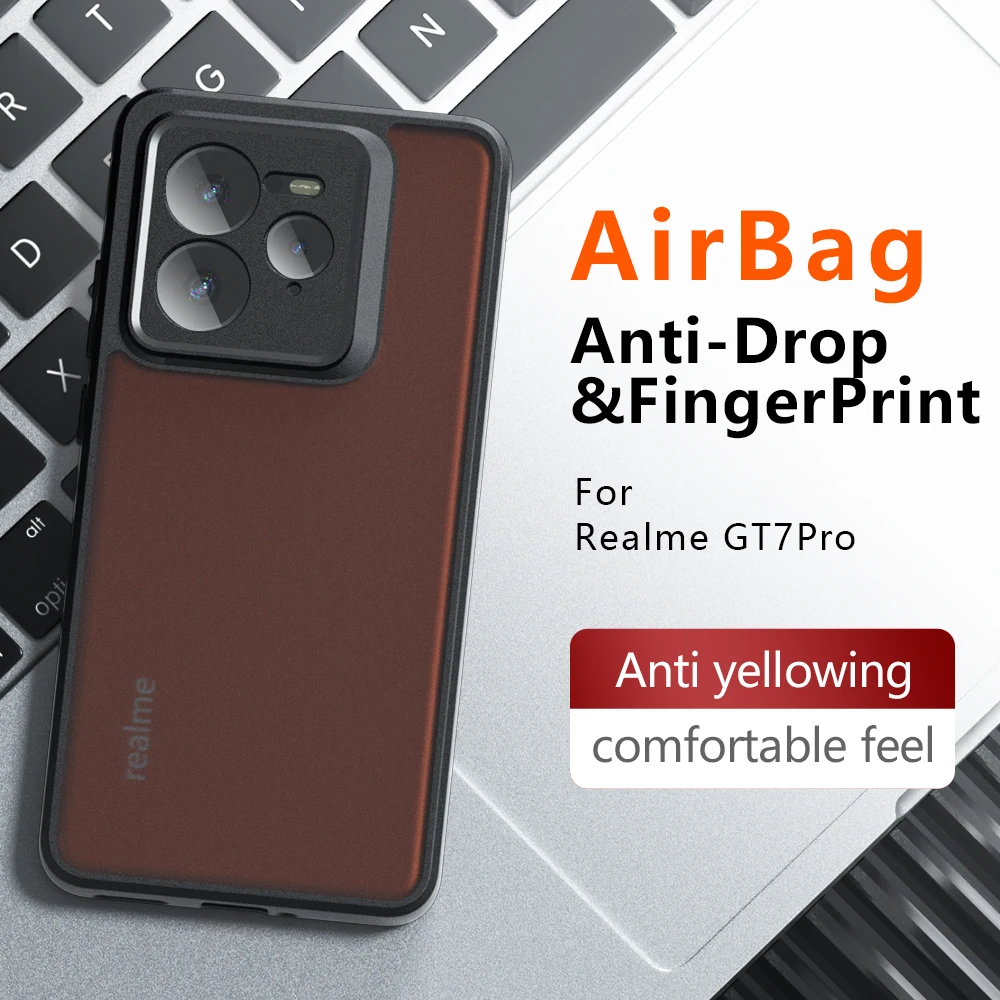 Shockproof Frosted Matte Anti-Fingerprint Transparent Smartphone Case