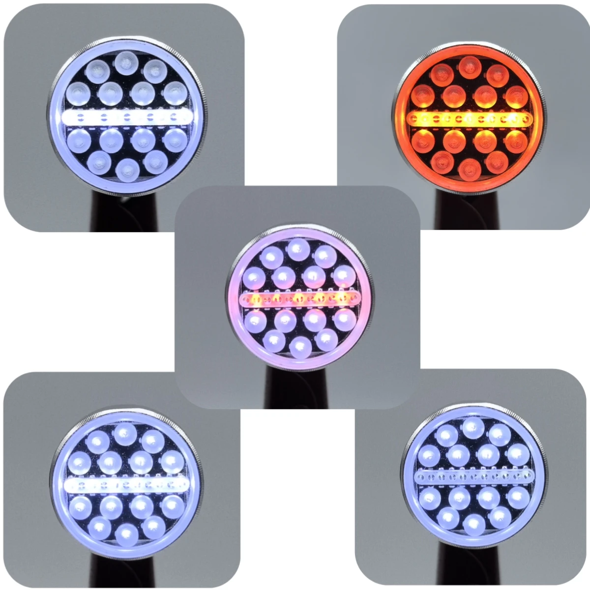 Collision Barrier Cattle Fence Lamp LED Front Bumper Light for Tamiya 1/14 RC Truck Volvo 56360 56362 56375 Tractor Trailer Part 5