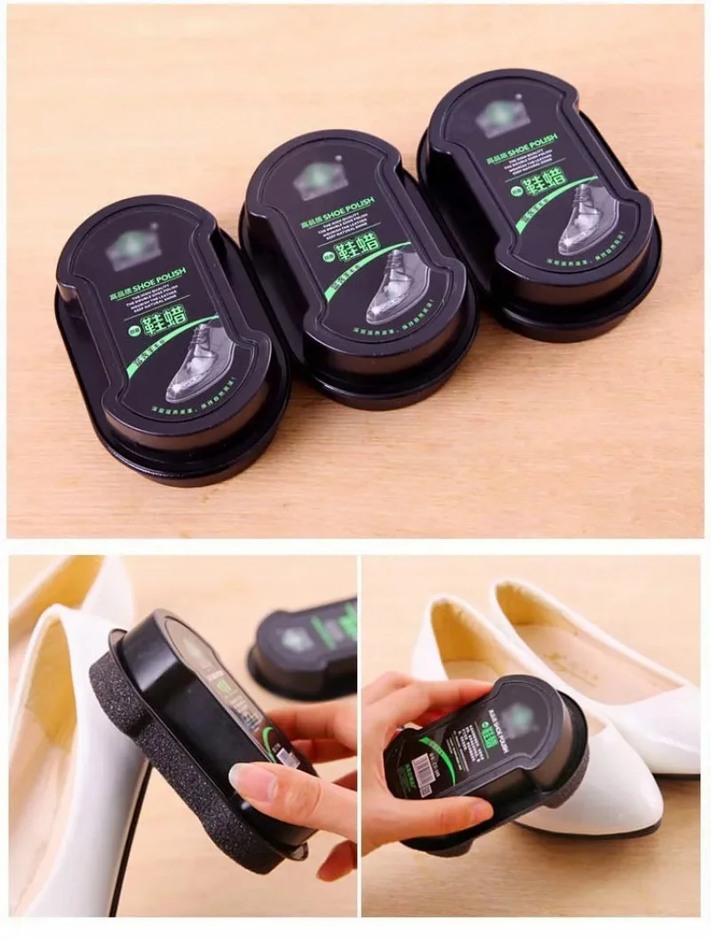 One Shine-Double Sided Leather Shoes Brush, Color less Wax Brush, Shoe Polish Sponge Tool