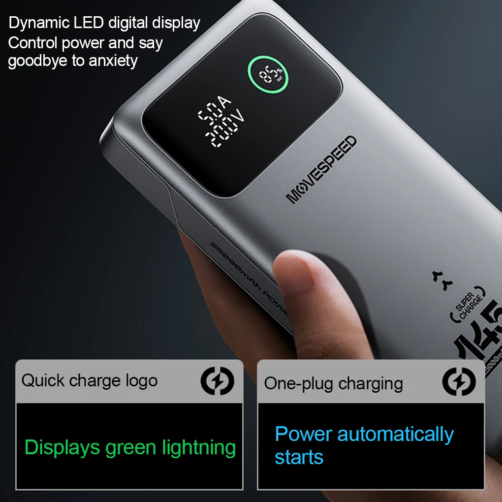 25000mAh PD3.1 USB-C Fast Charging Power bank Portable External Battery M25 Pro 140W Power Bank for MacBook Dell Laptop 4