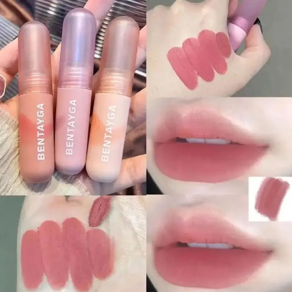 

12Colors Kobeleen Lipgloss Lipstick Lip Mud Nude Red Makeup Waterproof Air Lip Sustained Korean Matte Moisturizing Glaze H0M7