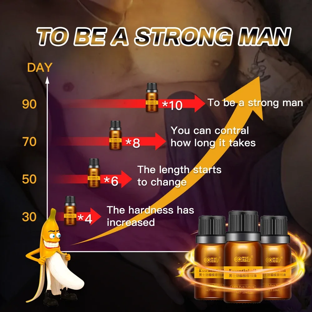 Penis Thickening Growth Massage Enlargement Oils Cock Erection Enhance Liquid Men Health Care