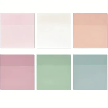 300 fogli di foglietti adesivi trasparenti pastello, 3x3 pollici, 6 colori, per schede bibliche, schede per libri, materiale scolastico per college, ufficio