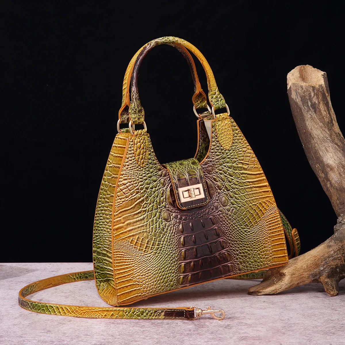 

Fashion Exquisite Shopping Bag Retro Casual Women Totes Shoulder Bags Female Leather crocodile pattern Handbag for Women