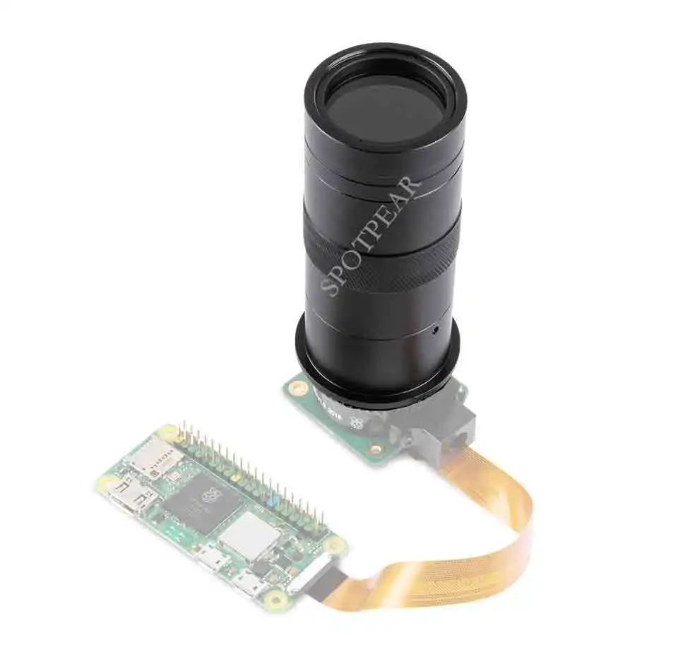 

Raspberry Pi 100X Microscope Lens C/CS-Mount Compatible With Raspberry Pi HQ Camera