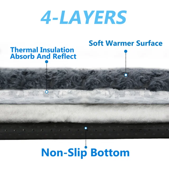 Self-Heating Pet Pads Blanket Puppy Pad Warm Cushion Mat For Cats Dogs Washable Pets With Thermal Body Heat Reflecting Core Pads 4