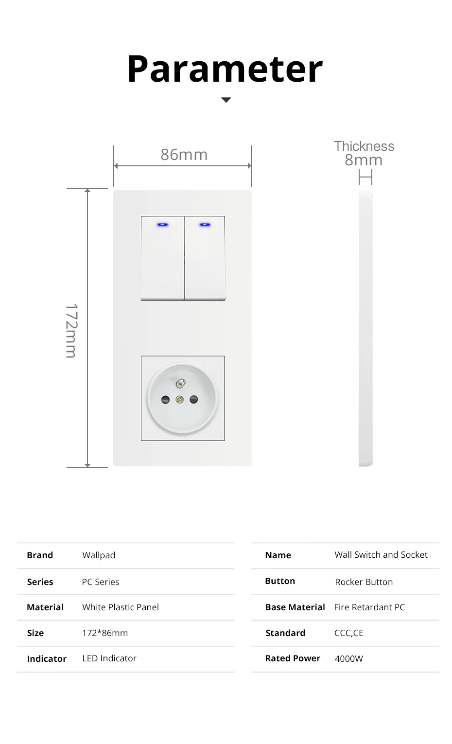 USB Charge Port, Tomada UE, Painel de