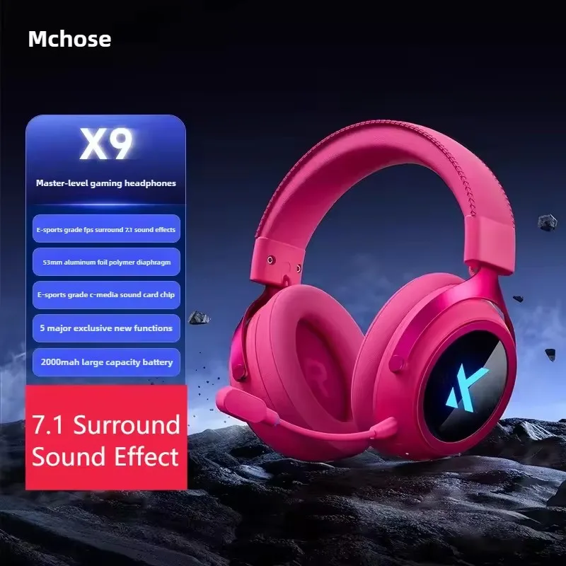 Mchose X9 E-Sport Gaming Headphone ENC Noise-isolating 360 Microphone 53mm Aluminum Foil Polymer Diaphragm Game Headset
