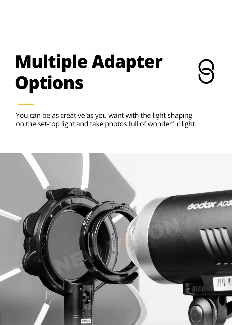 SMDV Flip 32 Quickly Release Parabolic Softbox for A2 Godox V1 V860III AD100PRO