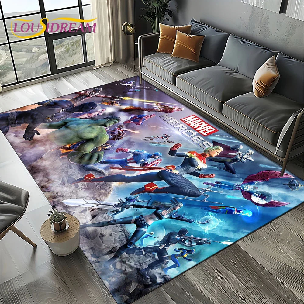 27 Style SpiderMan Marvel Avengers Cartoon Rug Carpet for Living Room Bedroom Home Decor Non-slip Sofa Doormat
