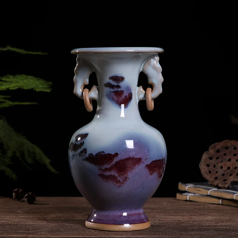 

Ceramic Vase Retro Style Home Furnishings Decorate Living Room Market Porcelain Flower Arrangement Vases Crafts Ornaments