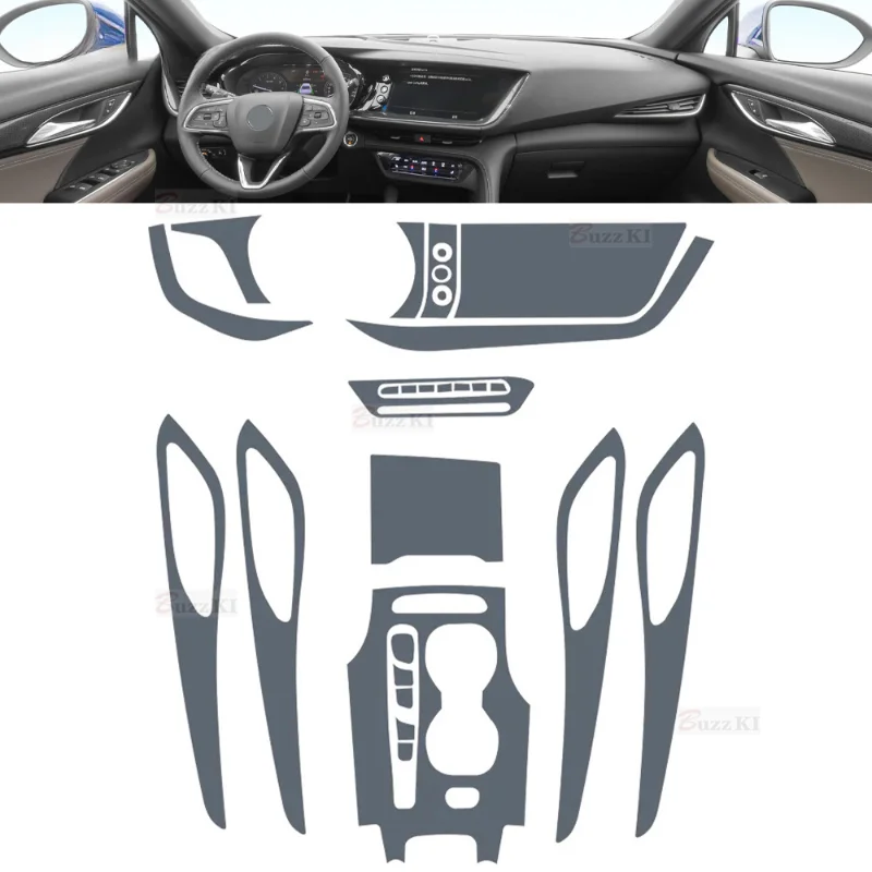 뷰익 엔비전 S 2020 2023 기어 박스 패널 내비게이션 스크린, 자동차 인테리어 TPU 보호 필름, 스크래치 방지 스티커