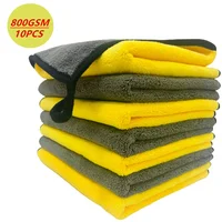 3/5/10PCS 800GSM 30/38/40CM Car Wash Microfiber Towel Soft Car Cleaning Drying Cloth Paint Care Cloth Detailing Car Wash Towel 1