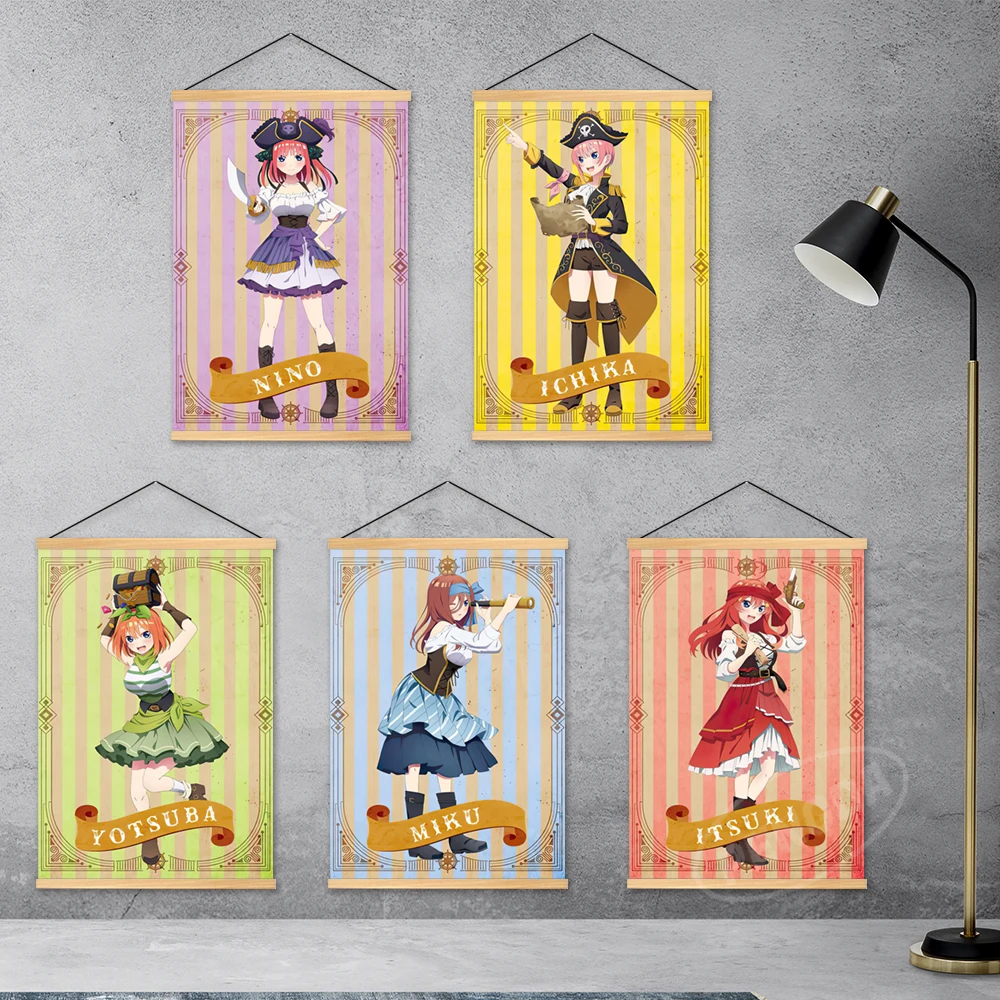 

Canvas Print The Quintessential Quintuplets Home Decor Wooden Hanging Painting Poster Anime Wall Art Modular Picture Kids Room