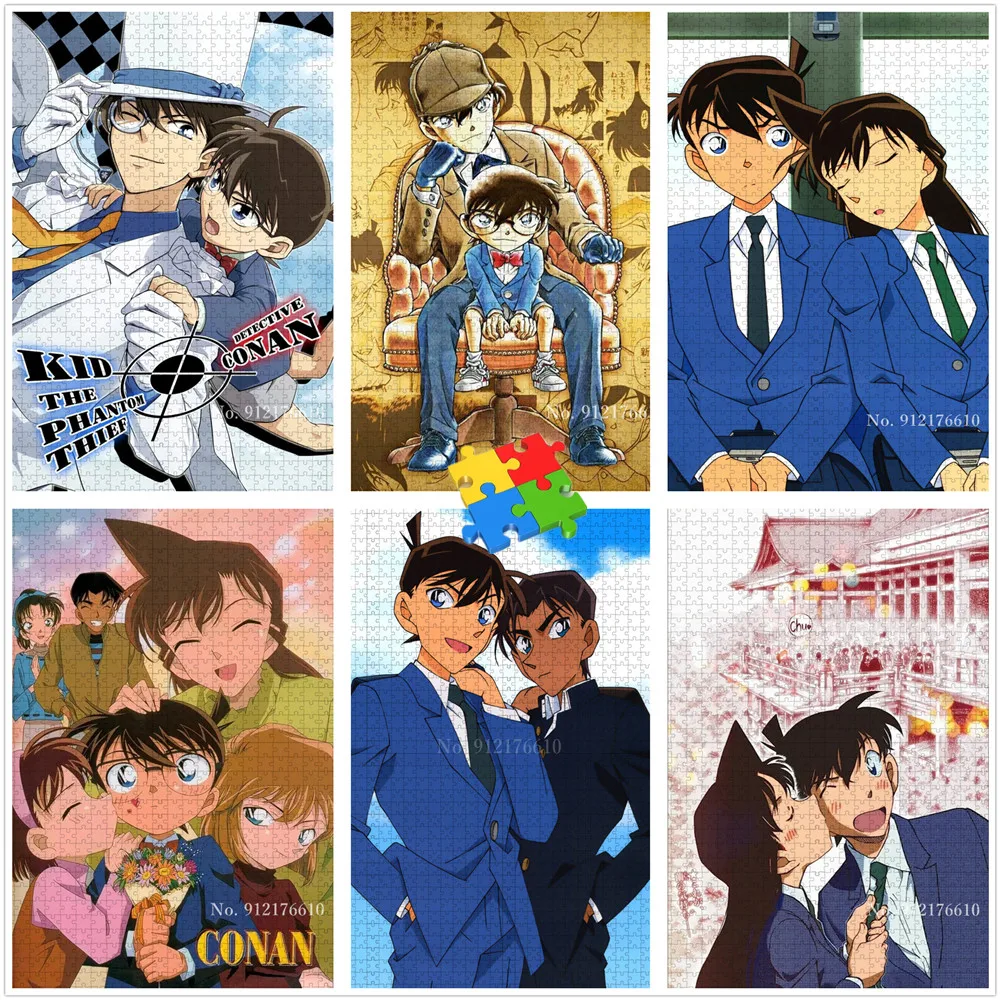 

Detective Conan Puzzles 1000 Pieces Anime Figure Wooden Jigsaw Puzzle for Adults Children Decompress Educational Toys Gifts