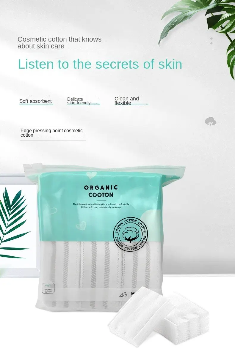 Description Picture 2 of itemDisposable Double-sided Makeup And Makeup Removal Cotton Pads For Cleaning And Wet Application Of Facial Bags, Portable(240pcs)