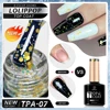 DEROI No Wipe Gel Top Coat with Yellow Sequin for Manicure Diamond Matte Topcoat Flash Glitter Nail Polish for Nail Art Soak Off 1