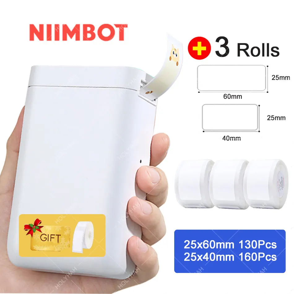 Label Maker NiiMbot D101 Portable Wireless Connection Label Printer Tape for Phone Tablet Easy to Use Office Home Organization mini thermal printer bluetooth Printers