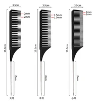 Large and Small Toothed Steel Needle-point Tail Comb Trendy Comb PC Tip-tail Hair Highlighting Comb for Stylist 2