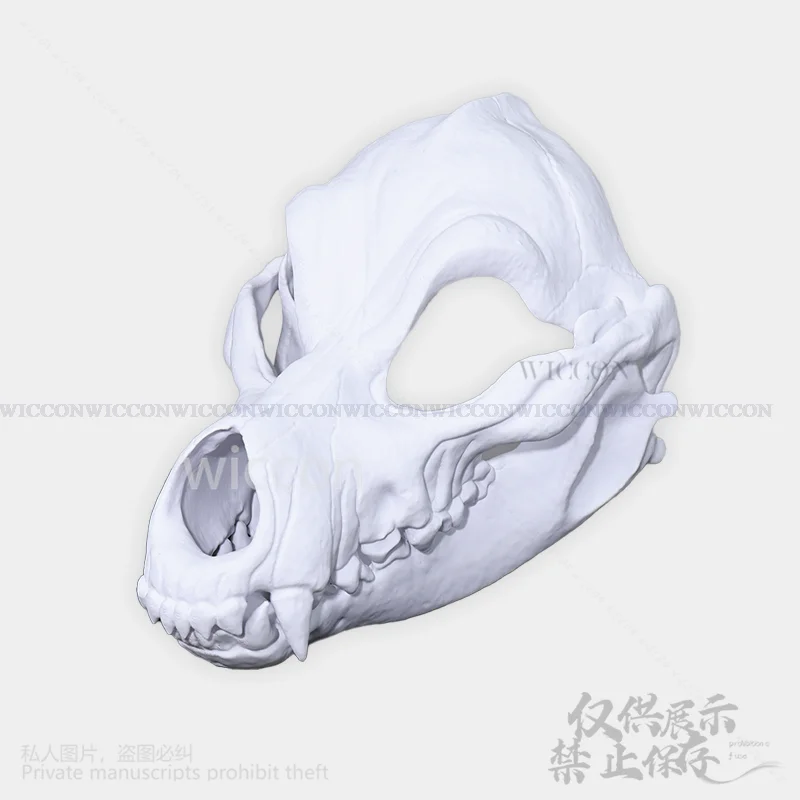 3D Print Head Fursuit Animal Furry Cosplay Dog Skull Kigurumi Props Polylactic Acid Mask Halloween Christmas Party Customized