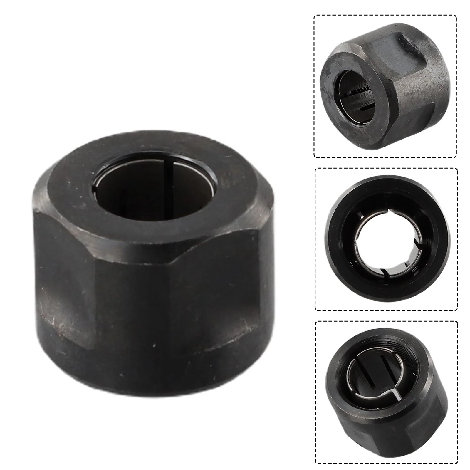 

Nut Plunge Router Collet Nut Metal Replacement 1/2 Inch 21*27mm Black Engraving Trimming Machine New Practical