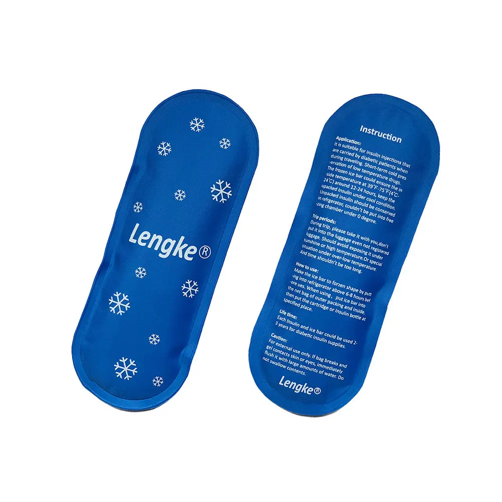 4Pcs Reusable Cold Gel Insulin Cooling Bag Portable Pocket Ice Bar Medicla Cooler Nylon Ice Pack Travel sports Emergency supply