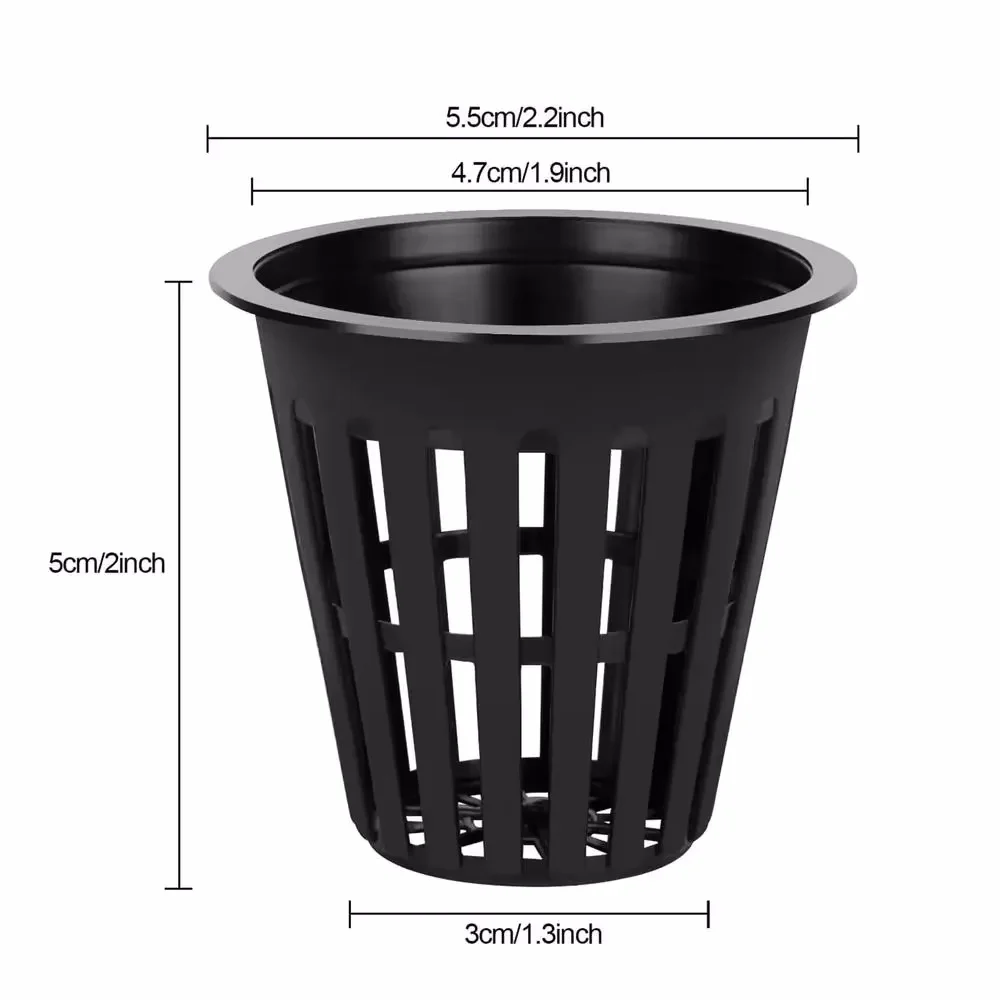 2 Inch Heavy Duty Net Pots Hydroponic Cups Garden Slotted Mesh Net Cups Plant Nursery Pots 50/100Pcs for Hydroponics