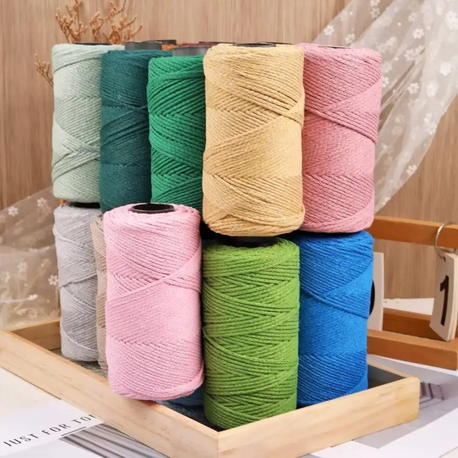 속이 빈 린넨 원사 150g 1볼 부드럽고 가벼운 크로셰 뜨개질 튜브 원사 (가방, 핸드백, 바구니, 쿠션 DIY 공예용)