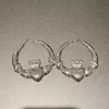 New Big Chunky Claddagh Hoop Earrings for Women Cute Statement Strong Heart Earrings Valentine Day Jewelry Gift 6