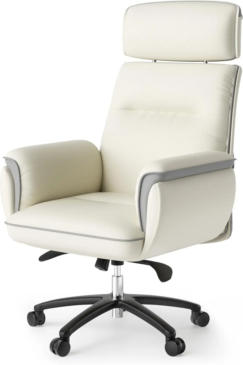 Microfiber Leather Office Chair,Office Gaming Chair, Comfy Big and Tall Office Chair with Elevatable Headrest & Padded Armrests 1