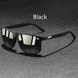 Trendy Unisex Fashion Square Sunglasses - Colorful Lightweight Outdoor Eyewear (Black)