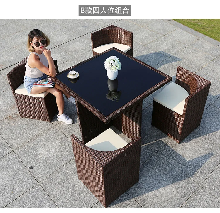 Luxury Garden Furniture Outdoor Sets Unique Modern Back Yard Patio Furniture Sets Rattan Lounge European Mueble Jardin Furniture