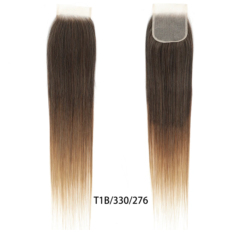 Straight Lace Closure 4x4 Lace Frontal Closure Synthetic for Black Women 22 inches hair extensions