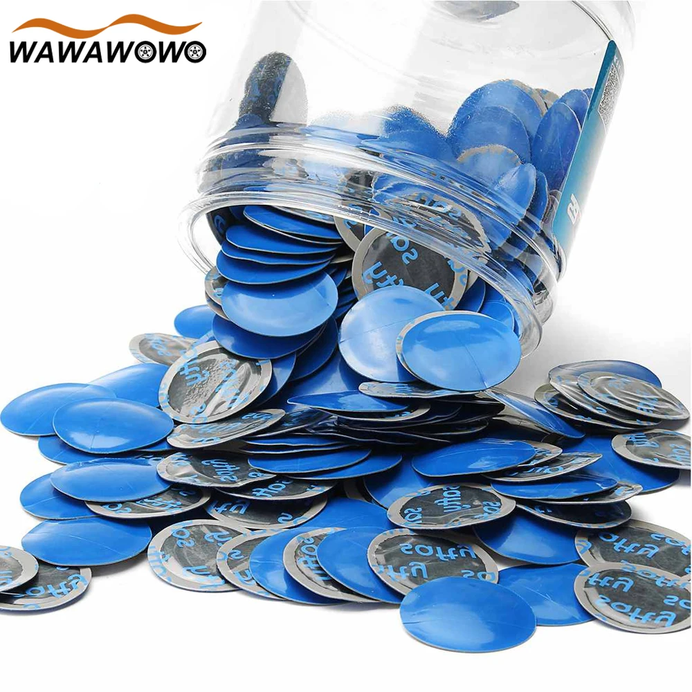 thumbnail interactive-video image 1 of 120pcs Tire Repair Set 120PCS 43mm Tire Repair Patches Kit - Rubber Puncture Repair For Car, Truck & Motorcycle Tubes 43mm Inner Tube Puncture Repair Kit 1 of 14