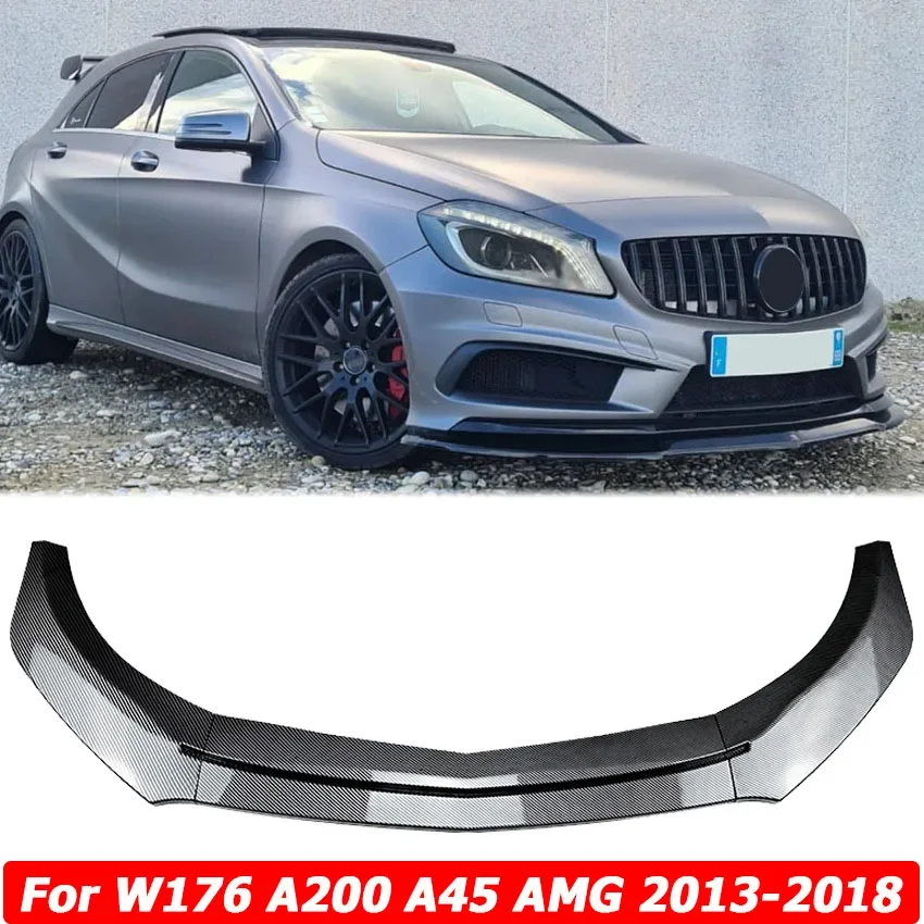 

Front Bumper Lip Spoiler Side Splitter Canards Cover For Mercedes Benz W176 A Class A200 A260 A45 AMG 2013-2018 Car Accessories