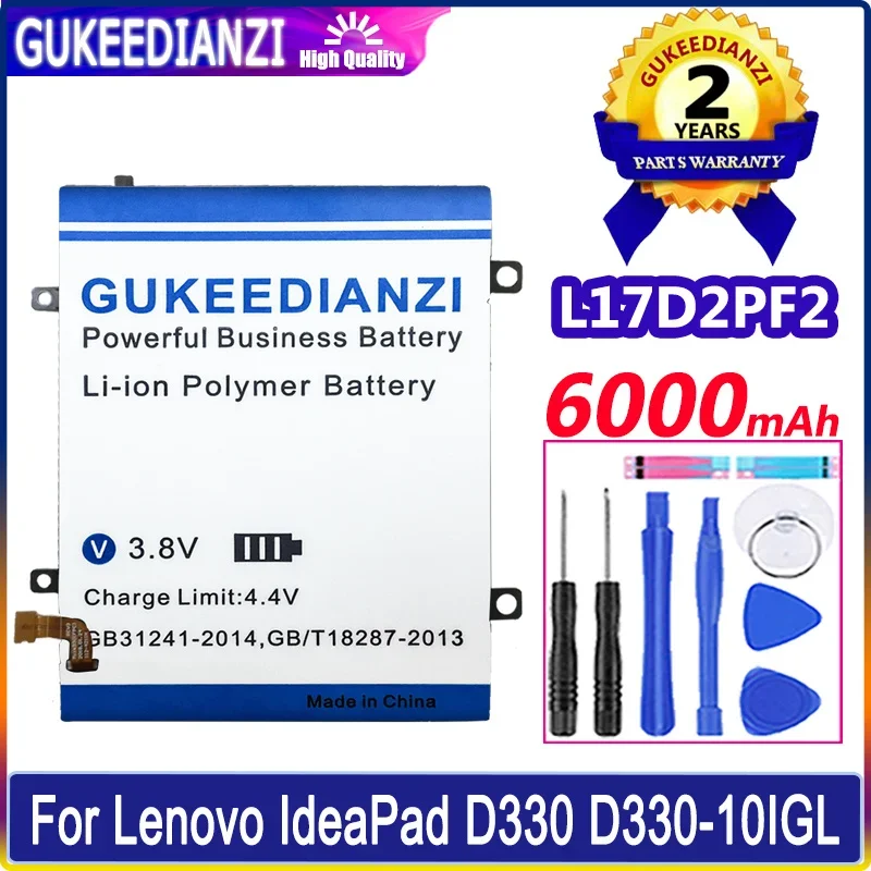 

Аккумулятор L17D2PF2 L17M2PF3 L17S2PF3 6000 мАч для Lenovo IdeaPad D330 D330-10IGL D33510IGM L17L2PF3 L17C2PF1