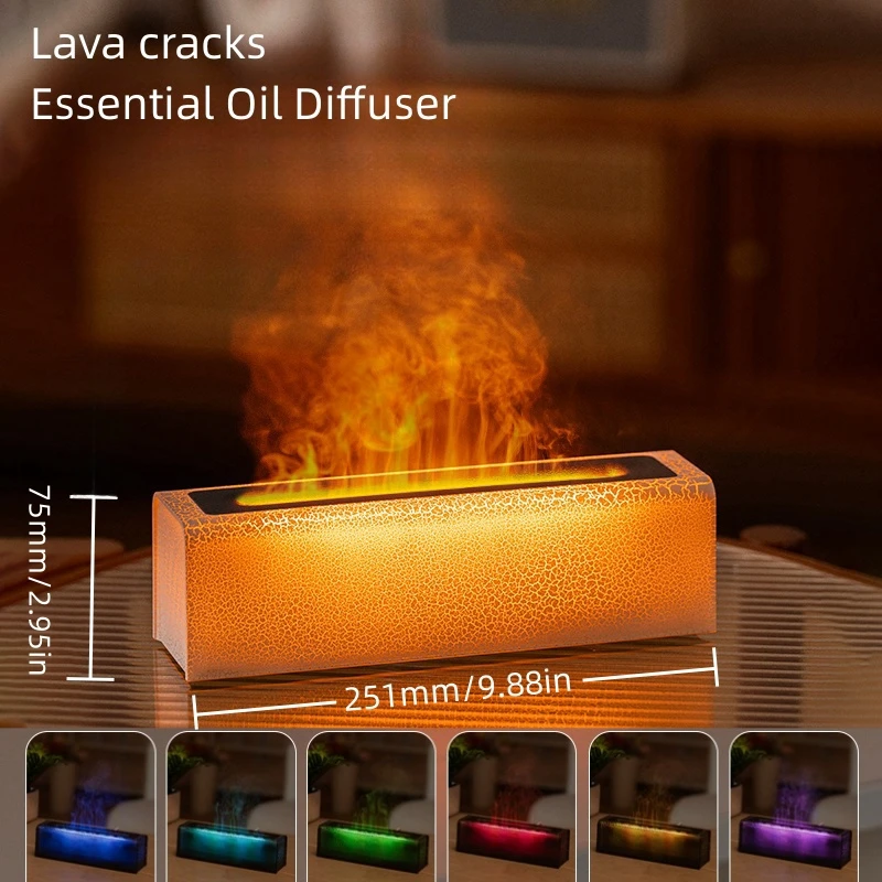 ColorfulSimulatedFlameAirHumidifiersUSBPlugFragranceDiffuser