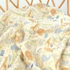 HappyFlute 100% Cotton Baby Muslin Swaddle Animal Print Baby Blanket Baby Wrap 120*110CM 3