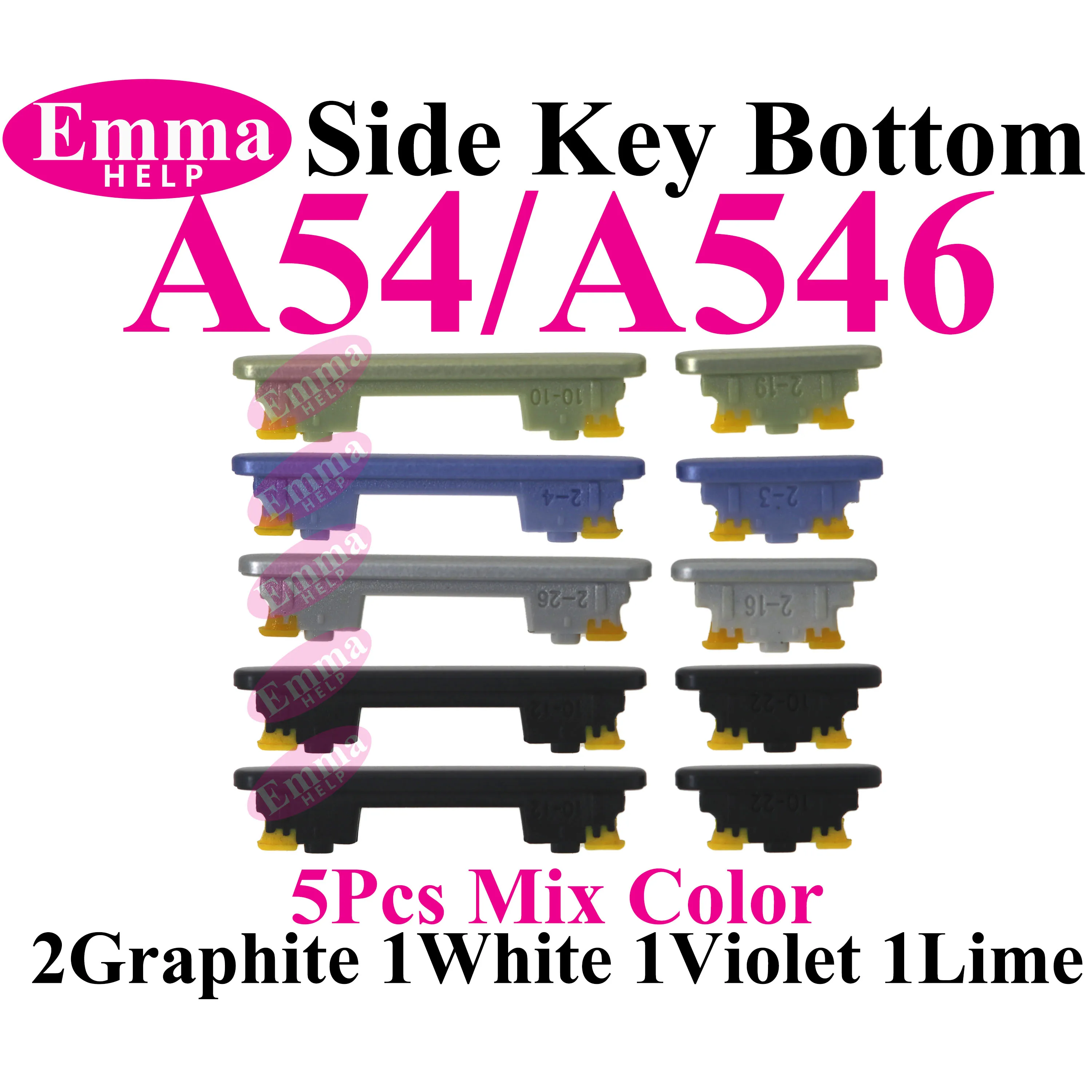 5-Piece On/Off & Volume Side Key Button Set Replacement