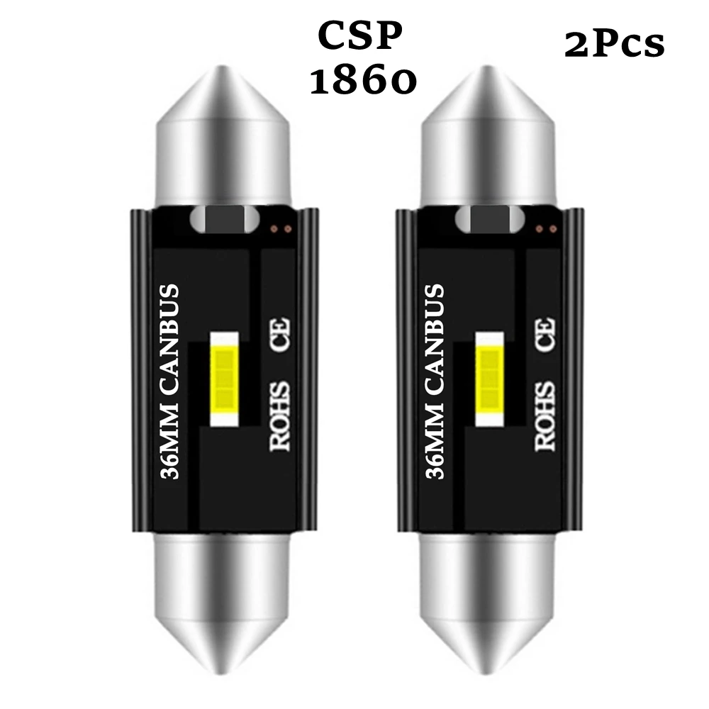 

2 шт. C5W Светодиодная лампа Festoon LED 31 мм 36 мм 39 мм 41 мм C10W Супер яркий CSP 1860 Салон автомобиля Купольная лампа Авто Номерной знак 12 В